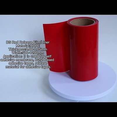 Köpük Bantlar İçin Kırmızı Renkli HDPE Serbest Bırakma Filmi HDPE Silikon Kaplı Serbest Bırakma Astarı