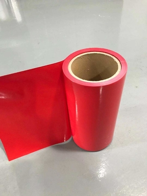 Köpük Bantlar İçin Kırmızı Renkli HDPE Serbest Bırakma Filmi HDPE Silikon Kaplı Serbest Bırakma Astarı