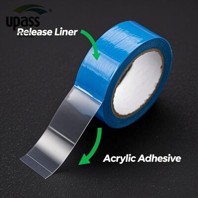 HDPE Cross Laminated Film Polyester / PET Release Liner Carrier for Strong Blue PET Holding Adhesive Tape